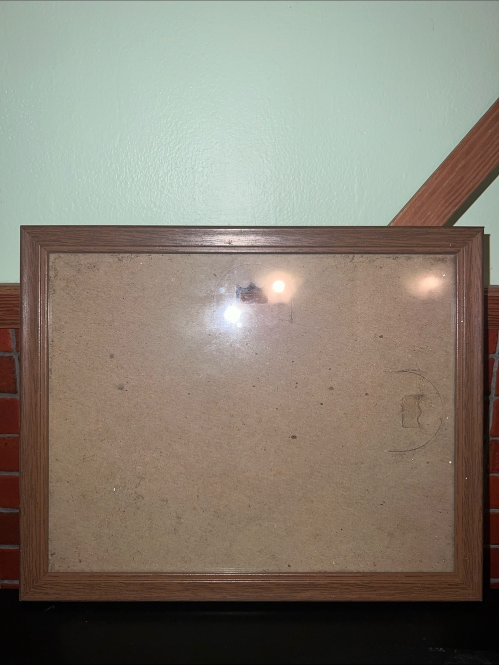 Vintage Brown Woodgrain Plastic Certificate Frame
